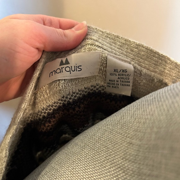 Marquise Gray and Brown Knit Sweater - Picture 3 of 3